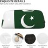 WURTON Flag of Pakistan Print Pencil Bag Makeup Pouch Pencil Cases with Zipper - Large Office Travel Adults - Image 5