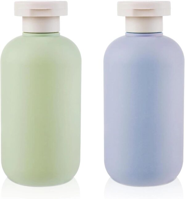 JYTDBCS Squeeze Bottles 2 Pack 200 ML Refillable Plastic Travel Containers Empty Bottles With Disc Top Flip Cap Travel Accessories for Shampoo Creams Lotion Conditioner - Image 8