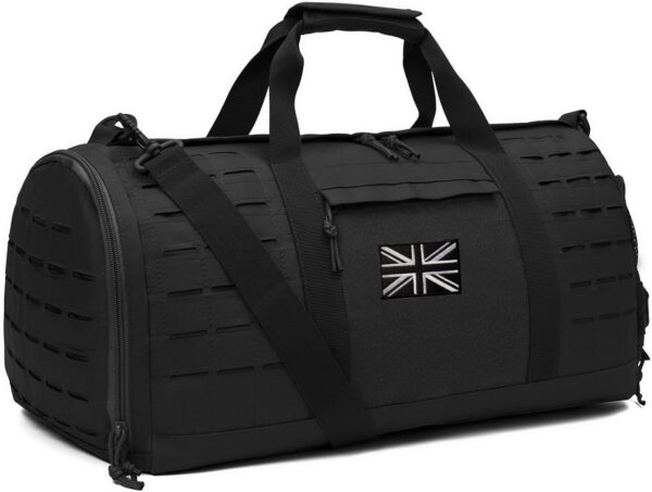 QT&QY 40L Military Tactical Duffle Bag for Men Sport Gym Fitness Tote Travel Training Workout with Shoe Compartment Football Weekender