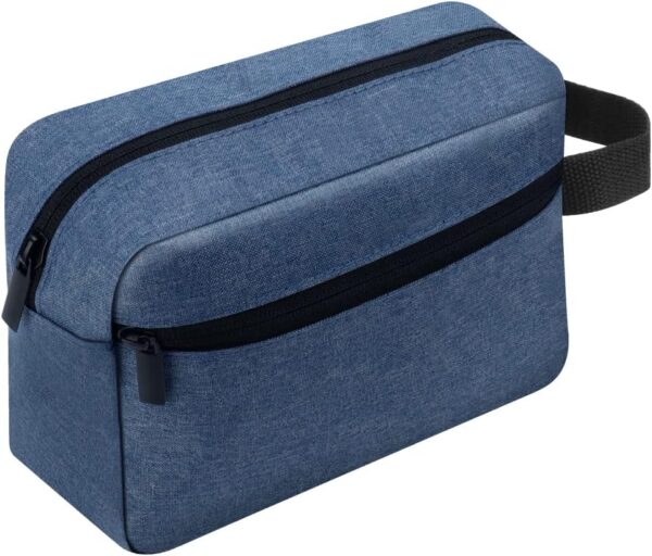 Toiletry Bag for Men, Portable Travel Wash Bag Waterproof Shaving Bag Toiletries Accessories Cosmetic Bag Make Up Bag, Gym Shower Bathroom Makeup Bag with Handle (Blue)