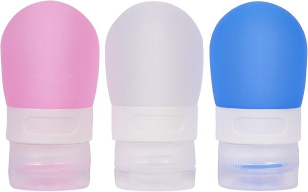 Niuoppy Travel Bottles for Toiletries, 38ML Refillable Squeezable Containers Mini Silicone Squeeze Bottles, Empty Bottles for Toiletries, Shampoo Conditioner Lotion toothpaste (Style 3)