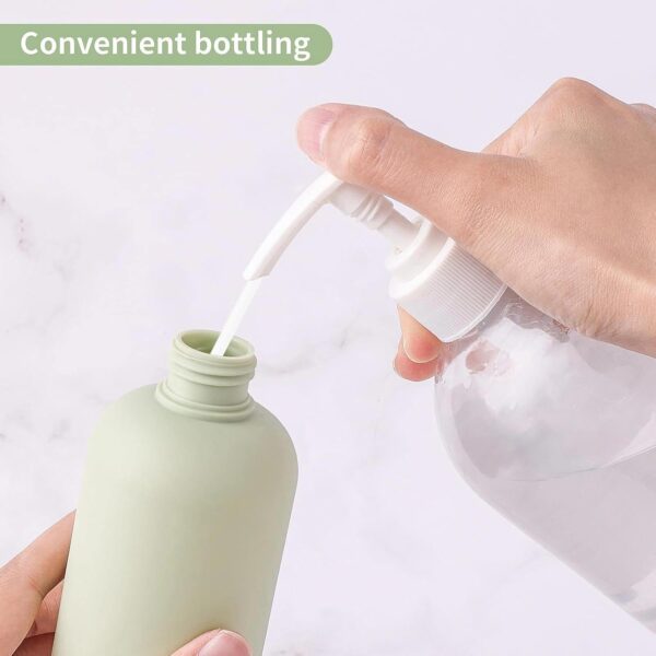 JYTDBCS Squeeze Bottles 2 Pack 200 ML Refillable Plastic Travel Containers Empty Bottles With Disc Top Flip Cap Travel Accessories for Shampoo Creams Lotion Conditioner - Image 4